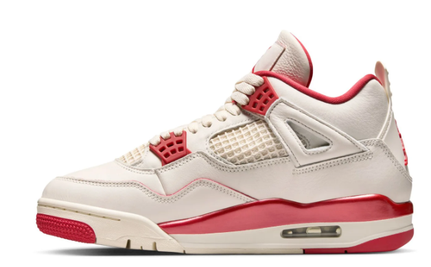 Women's Air Jordan 4 Retro Pale Ivory / Tough Red HV0823-108