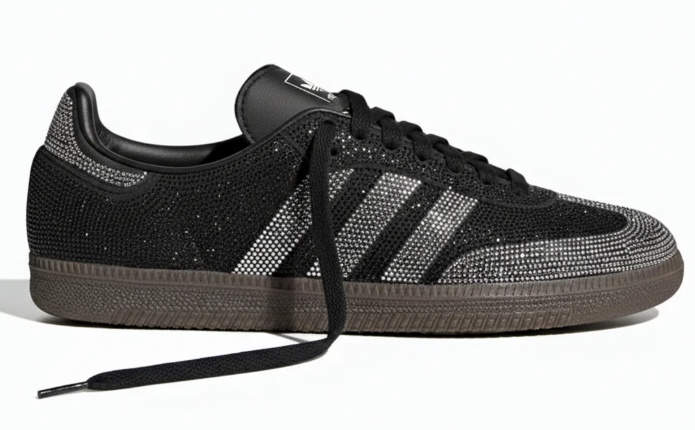 adidas Samba OG Rhinestone Women's Sneakers - Black/Silver