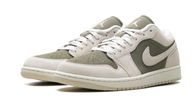 Air Jordan 1 Low SE Sneakers - Medium Olive / Sail HV4089-201