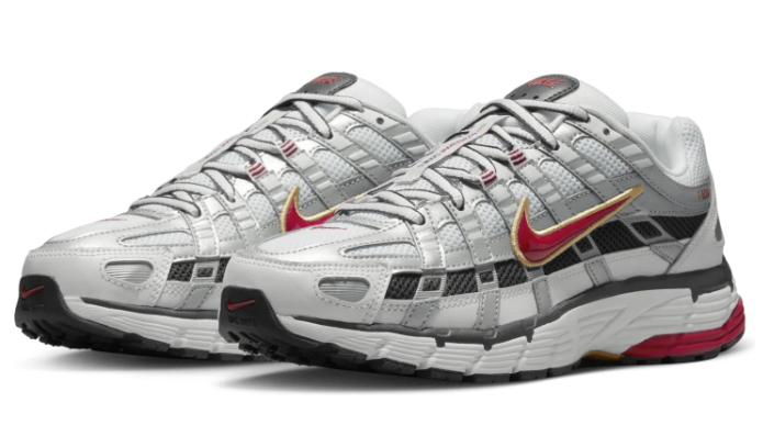 Women's Nike P-6000 CNPT Sneakers - Metallic Silver / Red BV1021-101