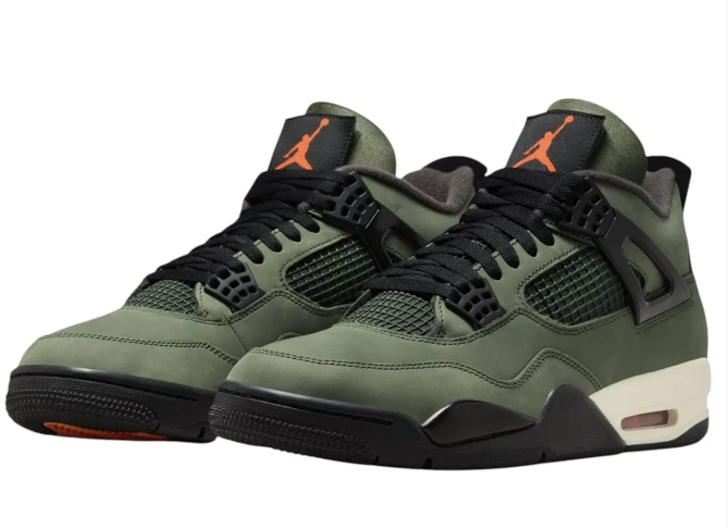 Undefeated x Air Jordan 4 'Deep Green' 2025 Sneakers