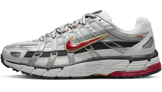 Women's Nike P-6000 CNPT Sneakers - Metallic Silver / Red BV1021-101