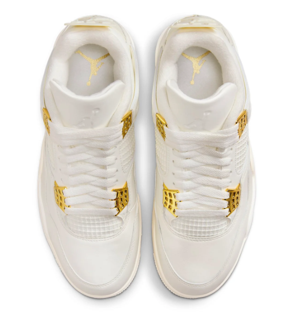 Women's Air Jordan 4 Retro 'Metallic Gold' Sneakers