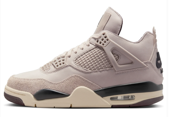 A Ma Maniére x Women's Air Jordan 4 'Fossil Stone' Sneakers