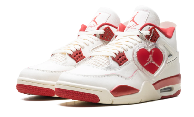 Women's Air Jordan 4 Retro 'Valentine's Day – Lover Letter' Sneakers