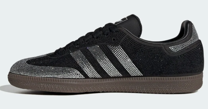 adidas Samba OG Rhinestone Women's Sneakers - Black/Silver