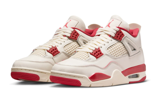 Women's Air Jordan 4 Retro Pale Ivory / Tough Red HV0823-108